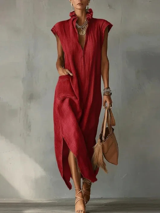Button Down Shirt Dress Solid Color a Line Sleeveless Office Work Wear Elegant Fashion Small MOQ Boutique Wholesale