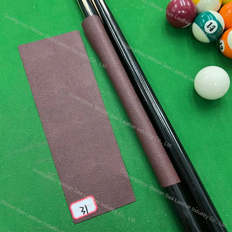 Genuine Cow Skin Pool Billiards Cue Grips Non-Slip Protective Sleeve Wrap with Different Print Pattern Genuine Leather Club Wrap