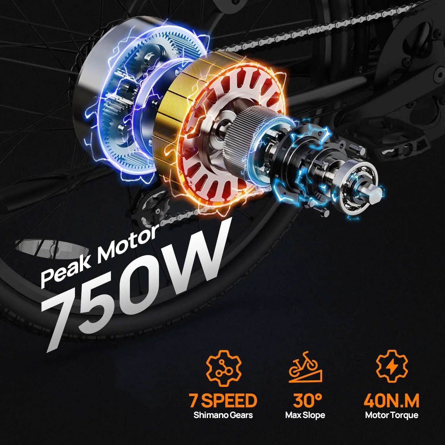750W 36V13Ah 20MPH 40 Miles Electric Bicycle 26*1.95 Inch UL Certified Electric Bike Shopping  for Daily Grocery