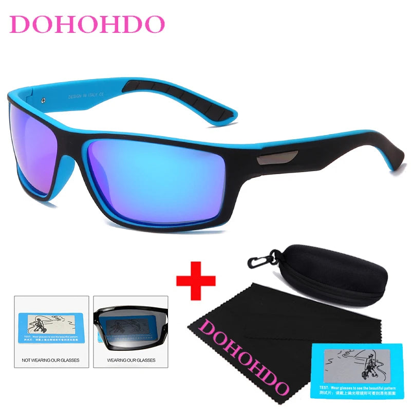 DOHOHDO New Luxury Polarized Sunglasses Men Car Driving Anti-Glare Sun Glasses For Male Colorful Film Series UV400 Gafas De Sol