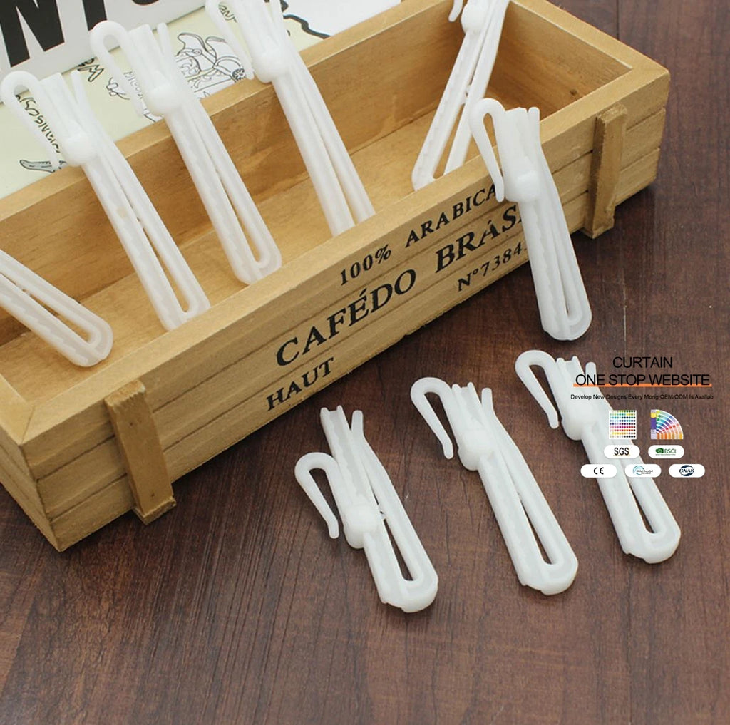 Adjustable Pinch Pleat Hook Depth Pinch Pleat Locking Curtain Tape Clip for Door Curtain Shower Curtain