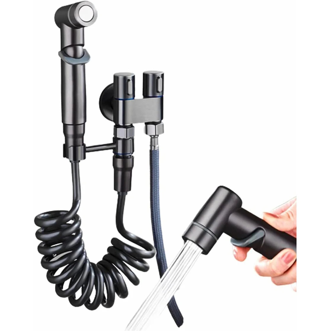 Hot Sell Brass Toilet Bidet Wall Mounted Angle Valve With High Pressure Bidet Sprayer Shattaf Bidet Set for Toilet