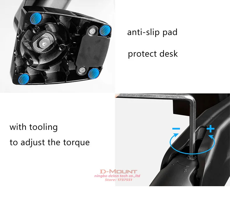 NEW NB F80 2-9kg Popular 17"30" Monitor Screen Desktop Stand Computer Bracket Gas Spring Long Arm Clamp Grommet Hole 360 Rotate