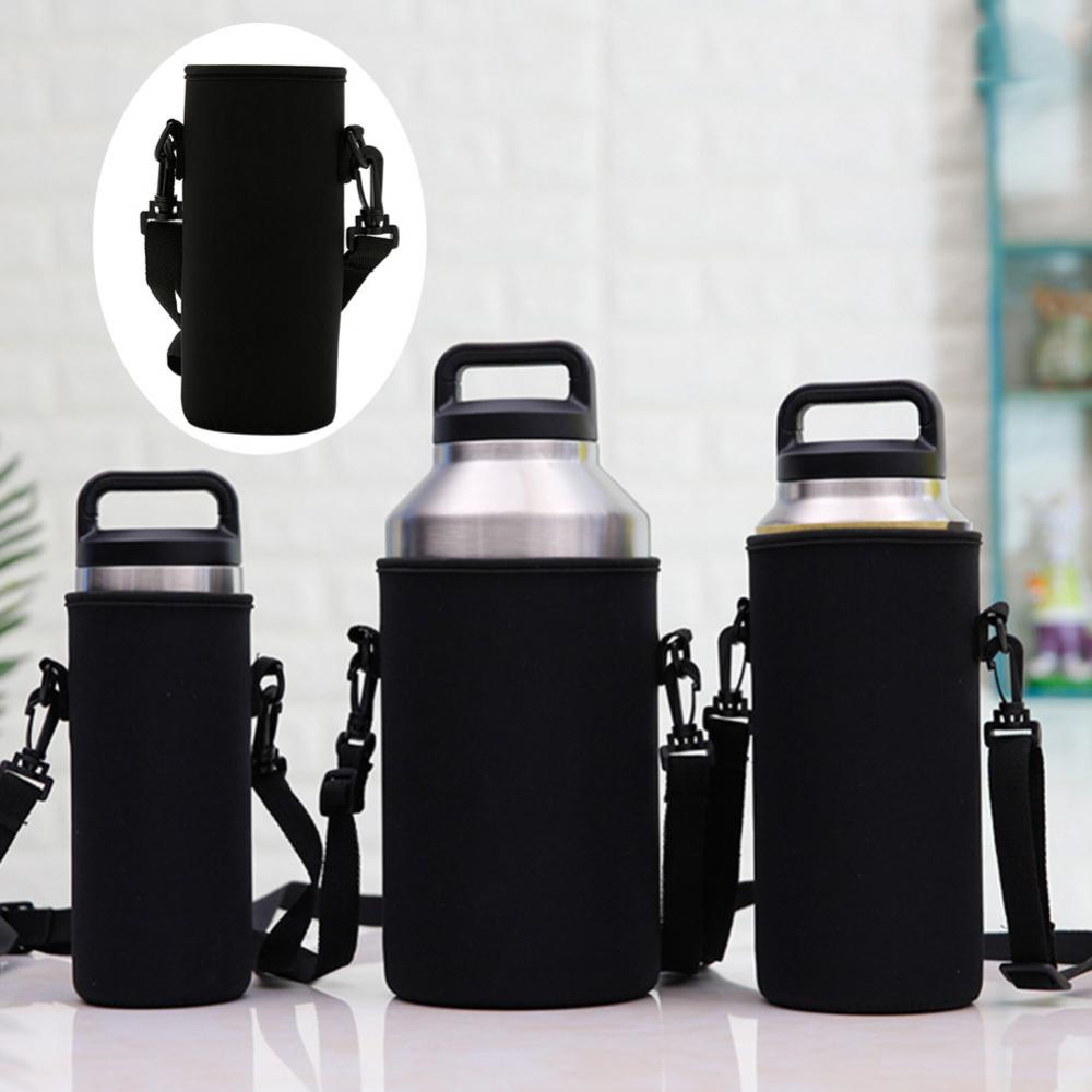 Portable Water Bottle Carrier Insulated Cup Cover Bag Holder Pouch with Strap Sports Bottle Covers