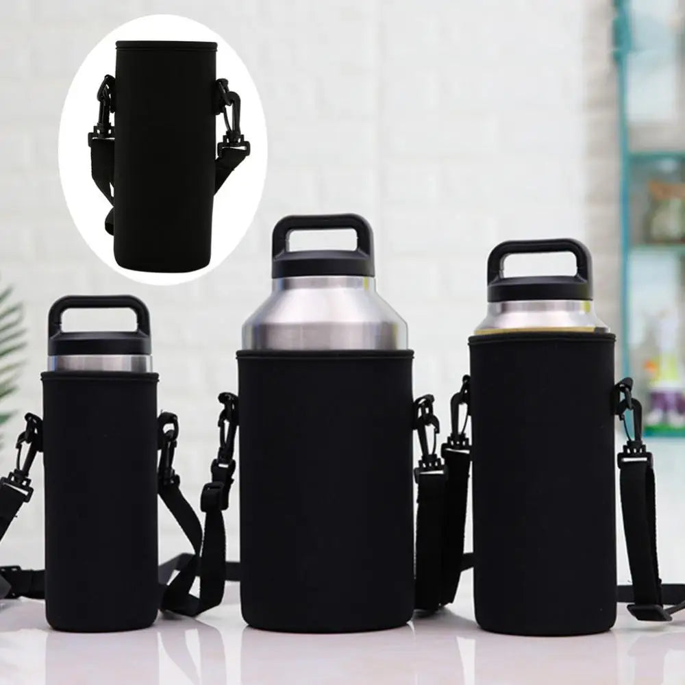 Portable Water Bottle Carrier Insulated Cup Cover Bag Holder Pouch with Strap Sports Bottle Covers