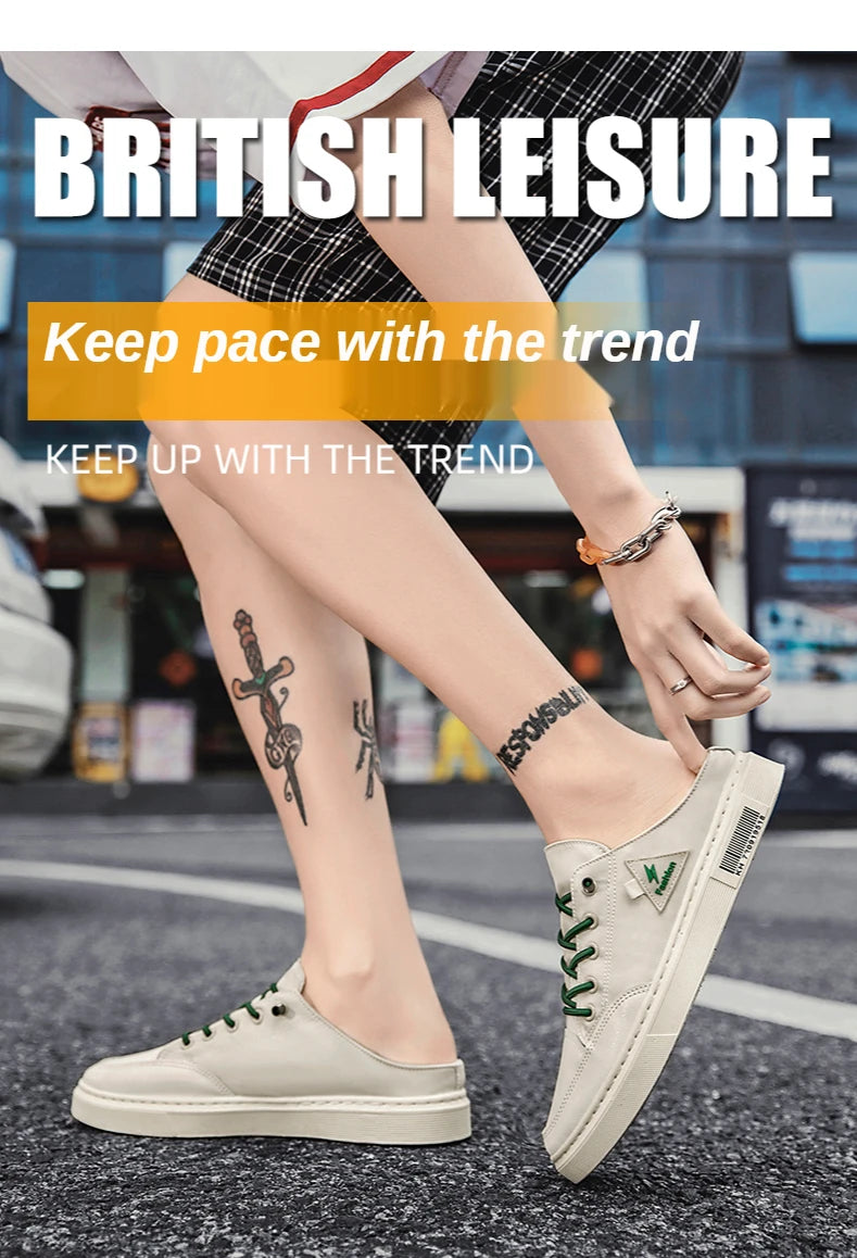 Men's Slip-ons Canvas Shoes Non-heel Casual Shoes Autumn Summer Slippers 2021 Original Fashion Male Sneakers Zapatos De Hombre