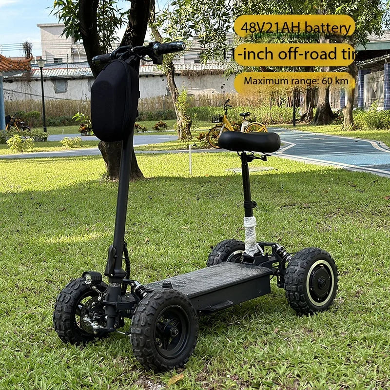 Adult 4-Wheel Electric Scooter Scooter Eléctrico Para Adultos with 110KM Max Range for Global Golf and Daily Mobility Use