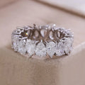 Fine Jewelry 18K Solid Gold Engagement Wedding Band Ring Pear Cut HPHT Lab Grown Diamond Band Rings Bridal Wedding Set Jewelry