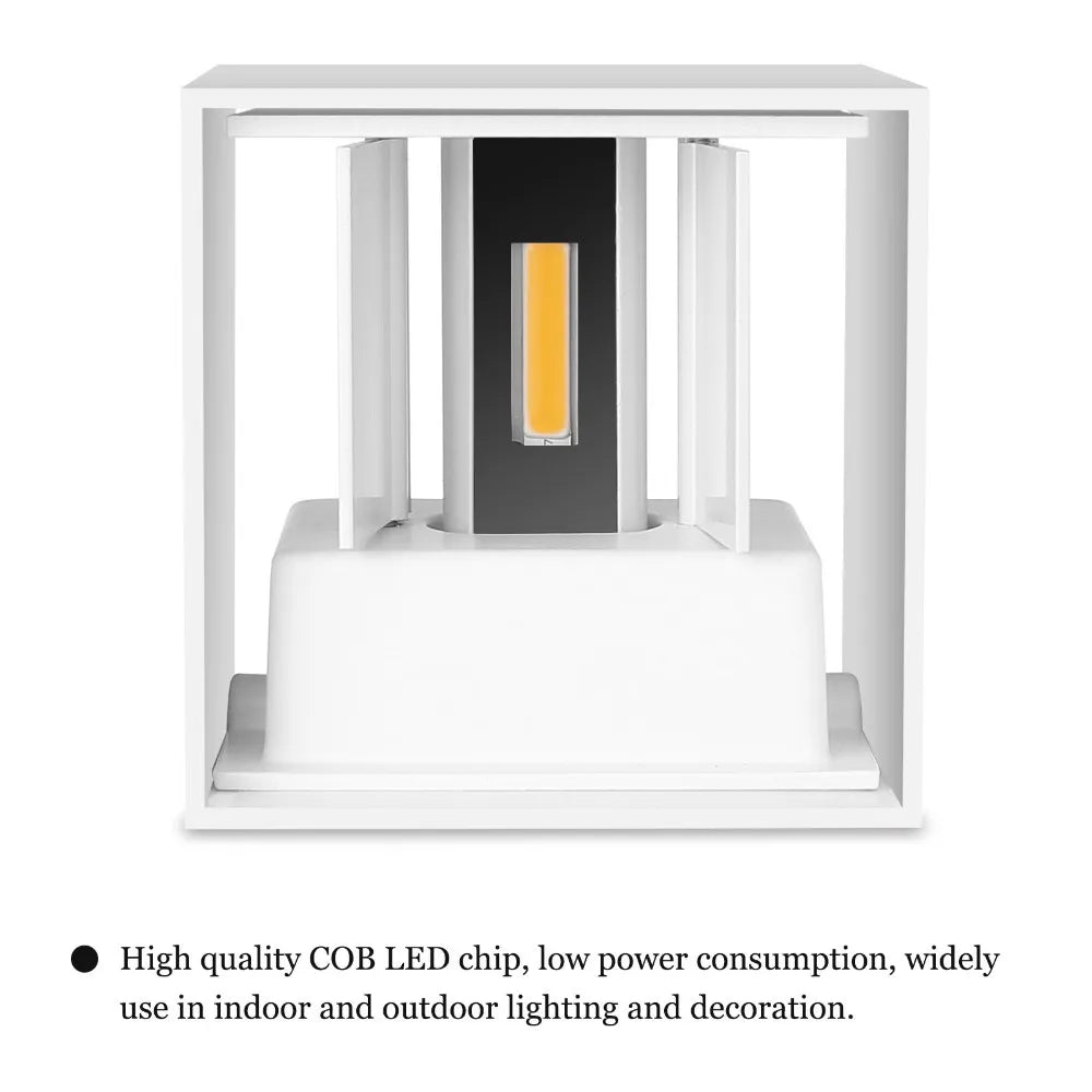 6W/12W LED Wall Light Outdoor Waterproof IP65 Garden Yard Wall Lamp Indoor Bedside Decoration Lighting Aluminium AC110V 220V