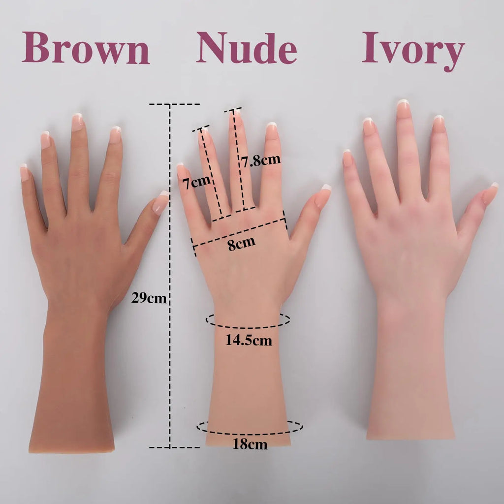 Realistic Silicone PVC Female Hand Practice Model Hand for Showing Jewelry Halloween Props Photography Props Breast Form