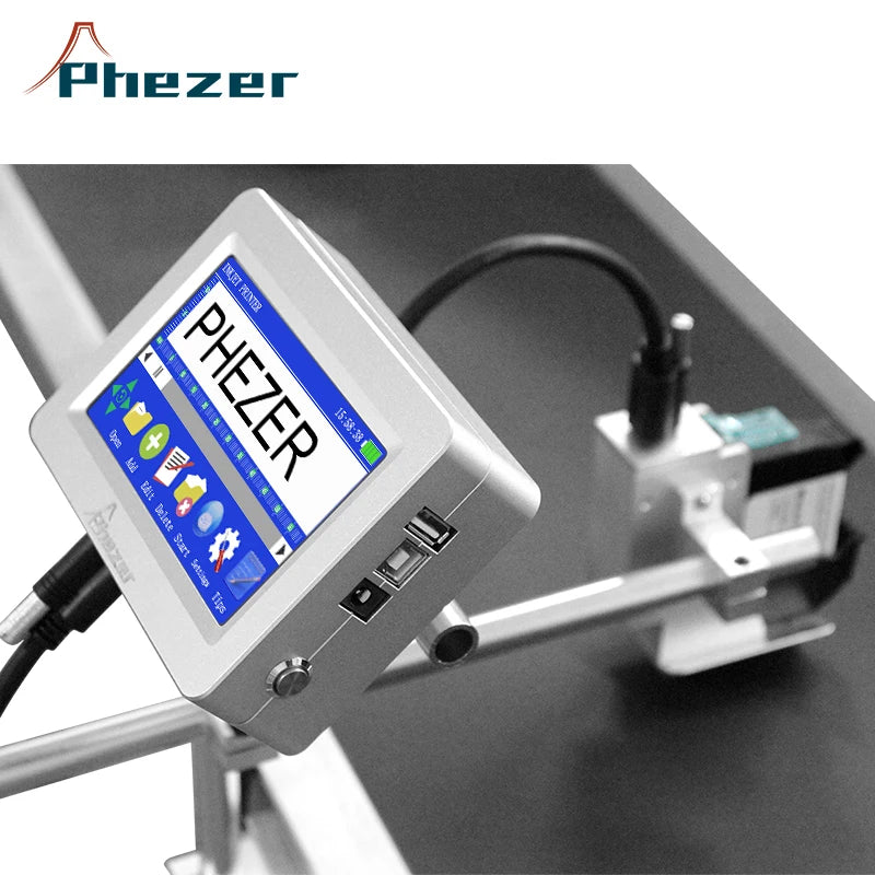 Industrial Automatic Online Inkjet Printer on Plastic Bag,Carton Box for Expiry Date,Logo,Barcode in the Conveyor Belt