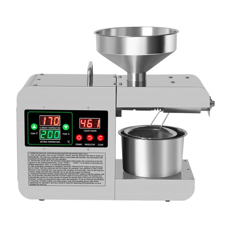Small Business Kitchen Cold and Hot Press Mini Oil Press Machine Coconut Olive Peanut Sunflower Seed Oil Extractor Price