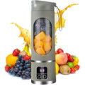 Mini Portable Electric Juicer Black Fresh Kitchen Juicer Iron Blade Low Noise Quiet Motor USB Power Source for Car RV Use