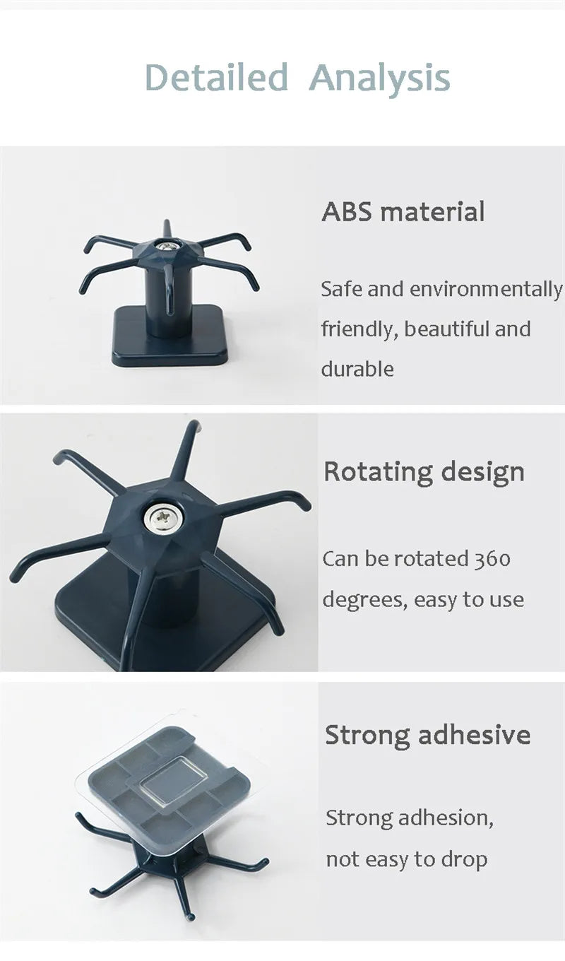 Kitchen Hook Organizer Bathroom Hanger Wall Dish Drying Rack Holder for Lid Cooking Accessories Cupboard Storage Cabinet Shelf