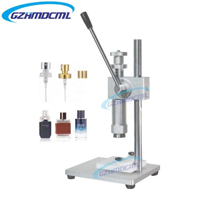 Manual Perfume Glass Bottle Crimping Machine Capper and Collar Press Packing Aerosol Sprayer Crimper Capping Pressing Equipment