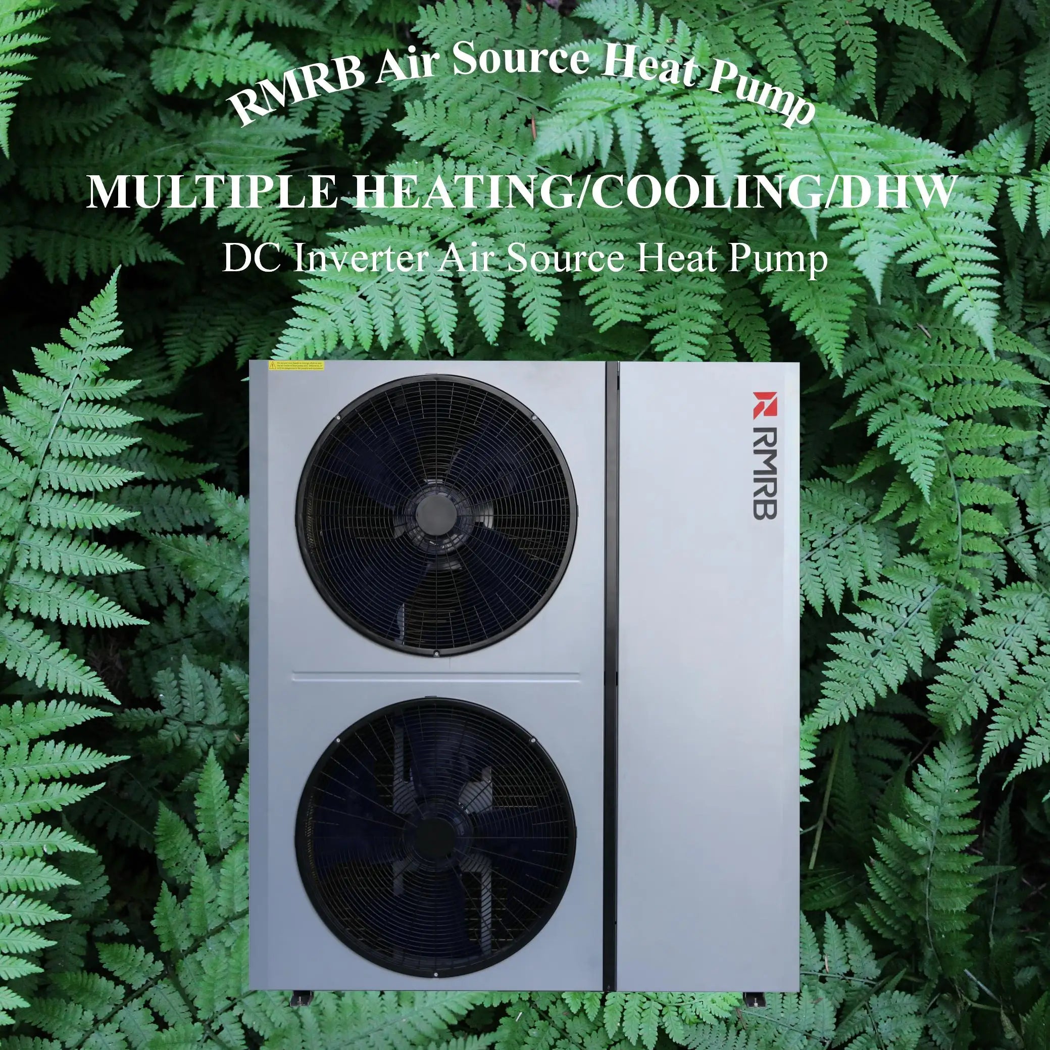RMRB 21.5kW EVI Monoblock R32 Inverter Air Source Heat Pump High Efficiency Class A+++ Stainless Steel Housing Freestanding