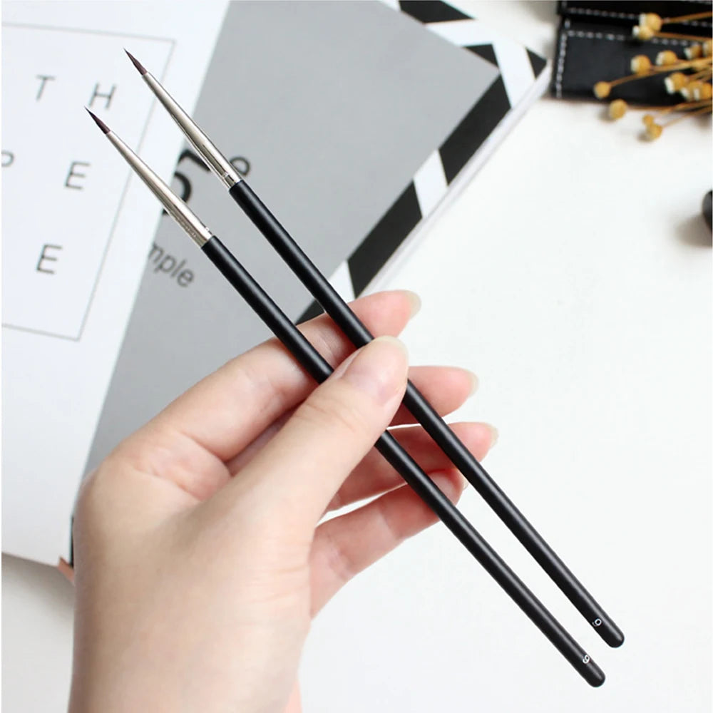 Beauty Makeup Brushes Fine Eyebrow Cream Brush Eyeliner Pen Black Eyeliner Brush Mink Hair