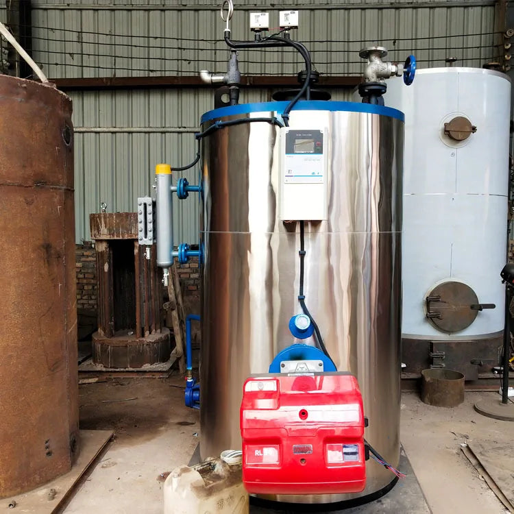 Lhs Small Vertical  500 700 1000 1500 Kg Natural Gas Lpg Oil Diesel Fired Steam Boiler