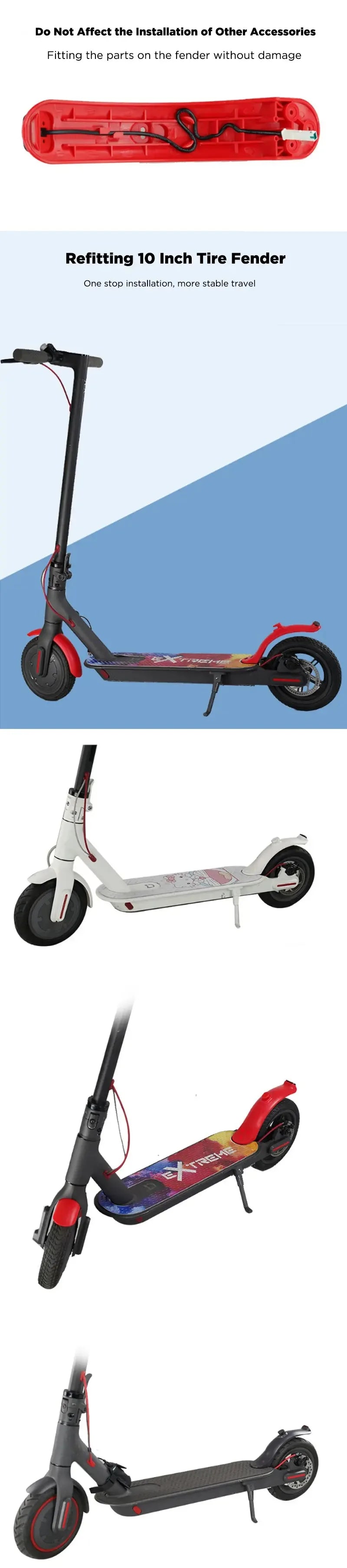 Short Ducktail Fender For Xiaomi M365 Pro 1S Electric Scooter Kickscooter Rear Mudguard Fender Parts
