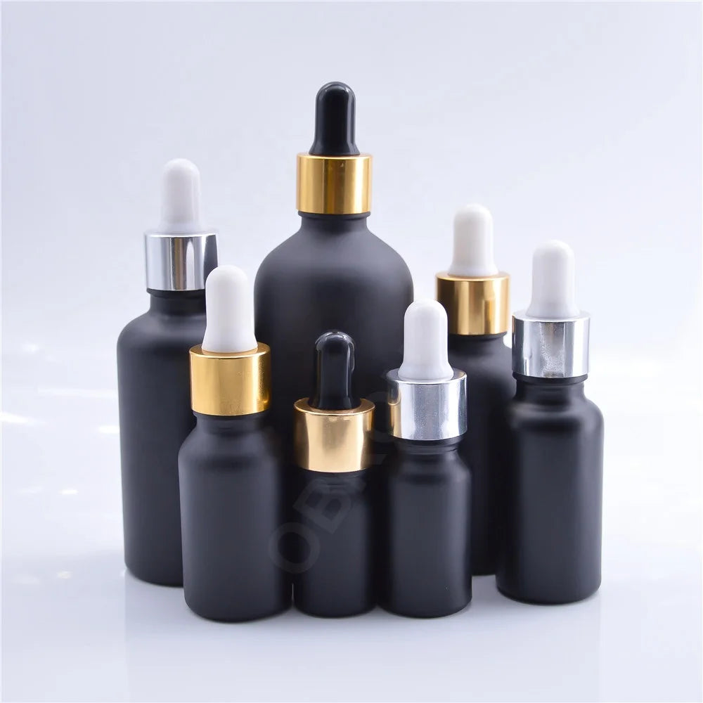 5ml 10ml 15ml 30ml 50ml 60ml 100ml Black Amber Dropper Hair Oil Bottles Essential Oil Bottle Glass Perfume Dropper Bottle