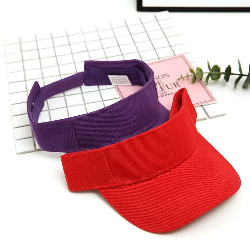 Tennis Visor Cap Solid Empty Top Cotton Men's Caps Visors for Women Baseball Hats Outdoor Sports Gorro Con Visera Dropshipping