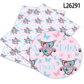 Sorority Gamma Phi Delta Pattern Faux Leather for Upholstery Mini Bag Phone case Decoration  Bow Making Synthetic Leather