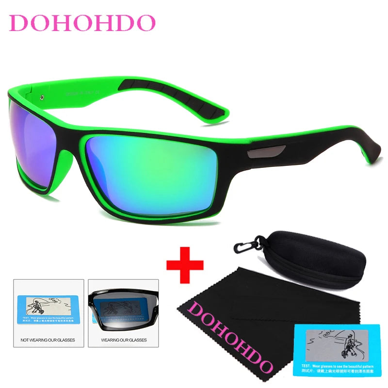 DOHOHDO New Luxury Polarized Sunglasses Men Car Driving Anti-Glare Sun Glasses For Male Colorful Film Series UV400 Gafas De Sol