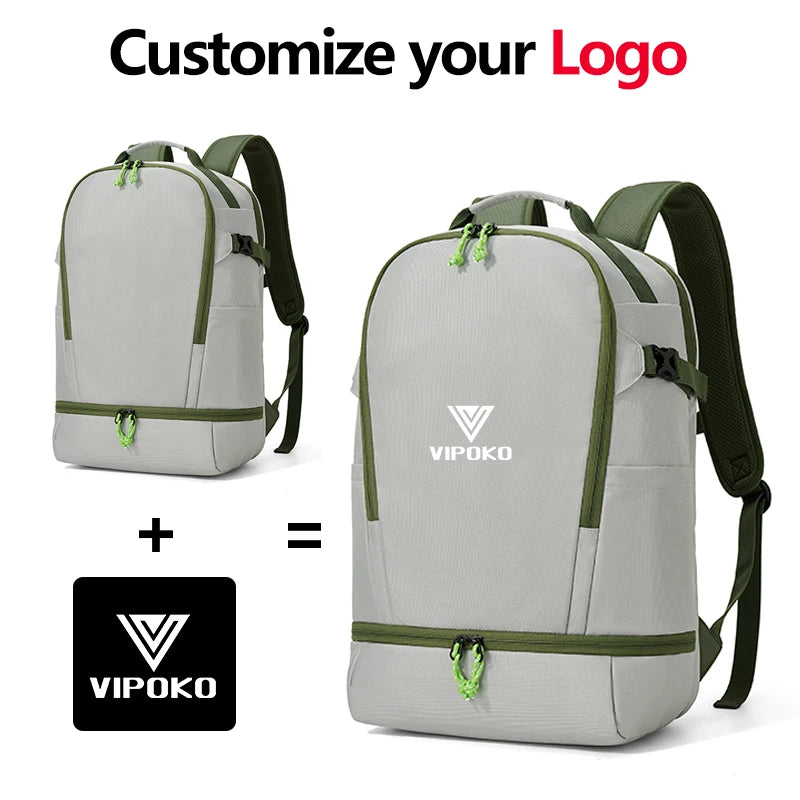 Custom Multi Functional Waterproof Independent Shoe Compartment Casual Outdoor Sports Travel Pickleball Tennis Badminton Bag