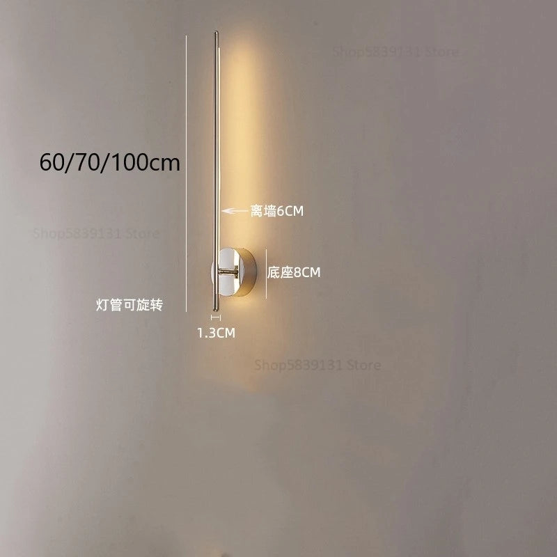 Modern Simple Line Wall Lamps Nordic Living Room Luxury Wall Decor Led Wall Light Creative Aisle Rotating Lam Wall Sconce Lights