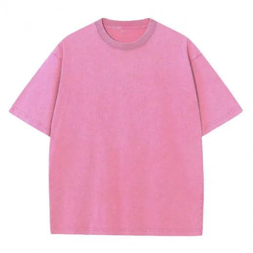 Custom Embroidered 230g Polyester/Cotton Washed Regular Fit T-shirt A3
