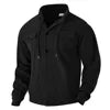 Spring and Autumn Casual Retro Multi Pocket Sports Men's Clothing Lapel Top Single-breasted Solid Color Slim-fit Jacket