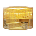 Indoor Steam Sauna Room Traditional Sauna Stove Steam Room Shower Tub Combo Cabin Shower