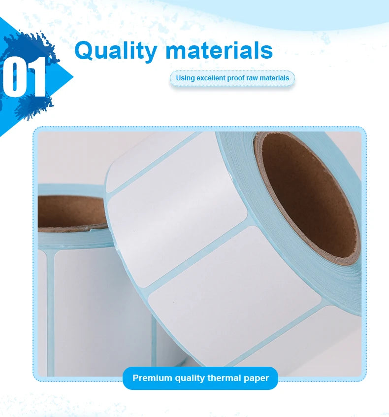 Waterproof Thermal Sticker Self-adhesive Label Barcode Paper Width 80 MM 90 MM Supermarket Price Blank Printing Paper