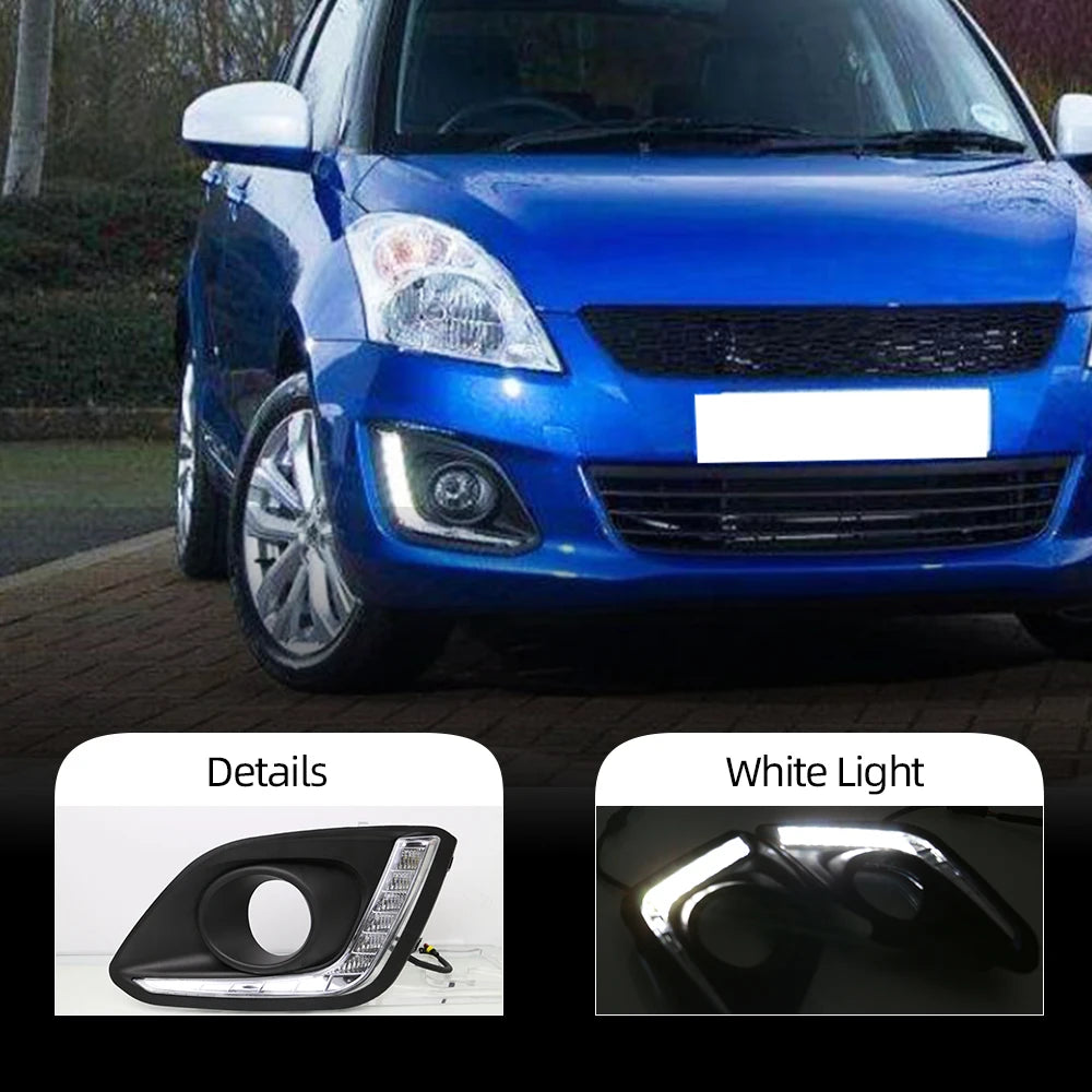 Daytime Running Light DRL for Suzuki Swift 2014 2015 2016 Fog Light Cover 12v White DRL
