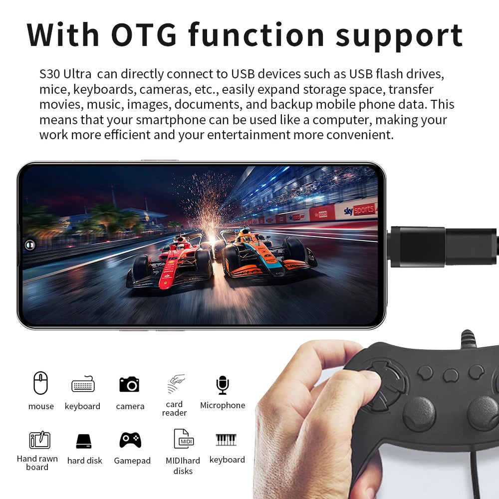 Original 6.53 Inch Mobile Phones S30 ultra Smartphone 3g+64GB Android8.1 Quick Charge Celular Telephone