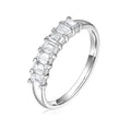 ZHUANGYEE Synthetic Lab Grown Diamonds Emerald Color DEF Wedding Bands Iced Out Engagement Rings Pure 14K White Gold Rings