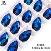 Super Shiny Multi-Color Glass Stone Sew-On Rhinestones for Evening Dress Necklace Earrings Bag Shoes-Special Shape Technique
