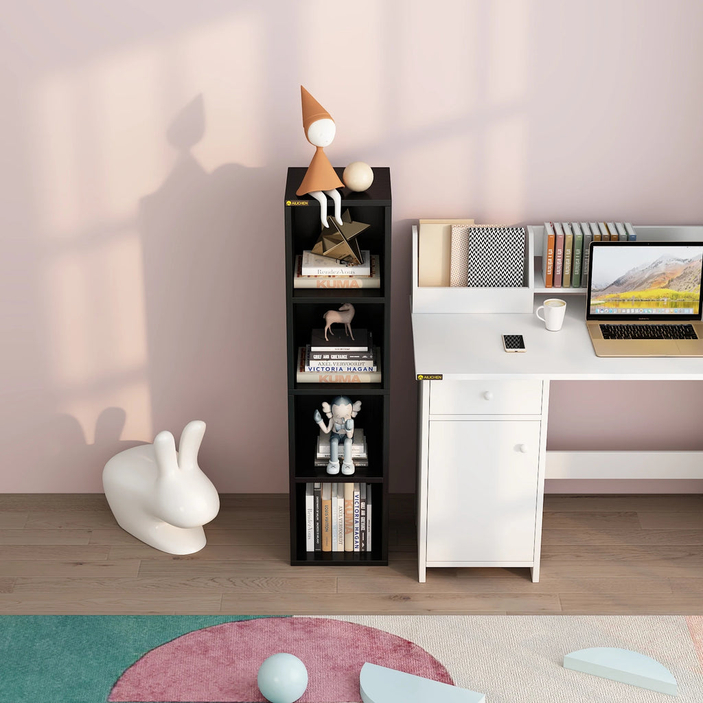 YQ FOREVER New Design Four Story Bookshelf Wooden Cabinet Living Room Furniture