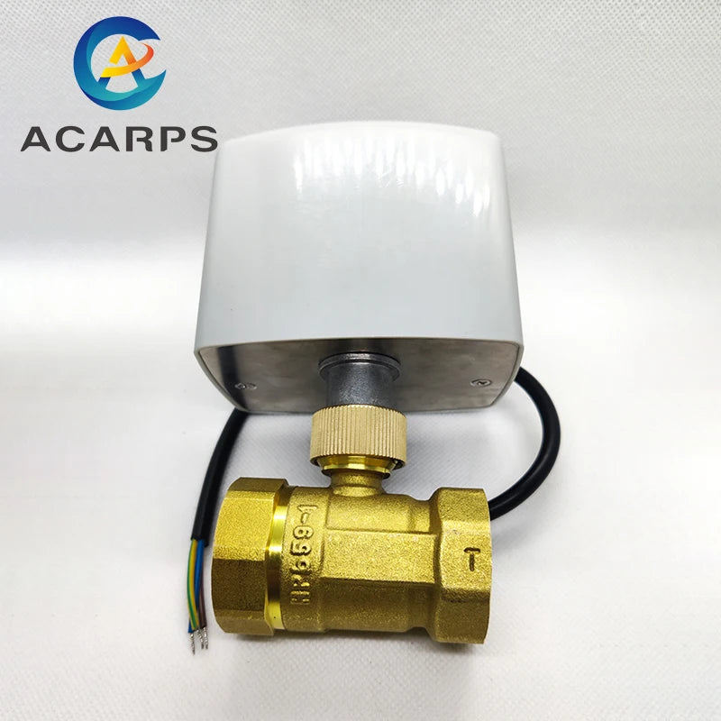 3/4" Brass Electric Ball Valve Three-Wire Two-Control Two-Way For Air-Conditioning Floor Heating And Water Heating Control 220V