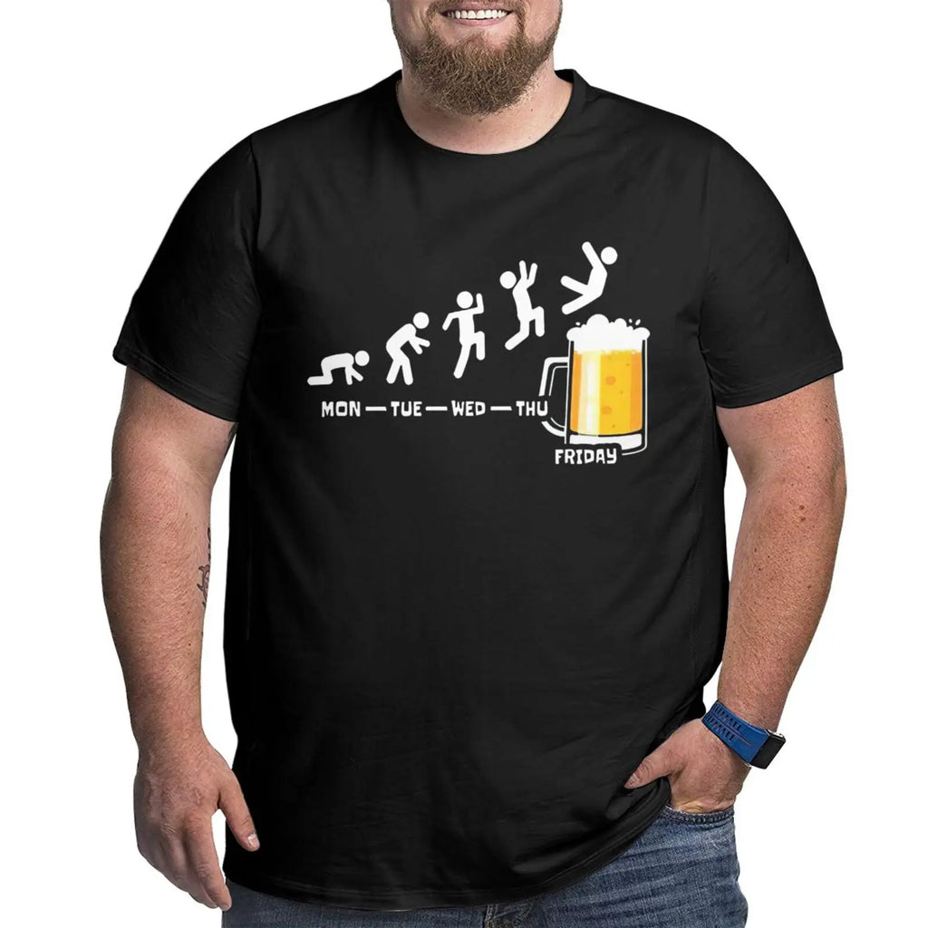 Unique Design Graphic Men T Shirts Plus Size Oversized Cotton T-shirts for Big Man Black Summer Short Sleeves Clothes Tops