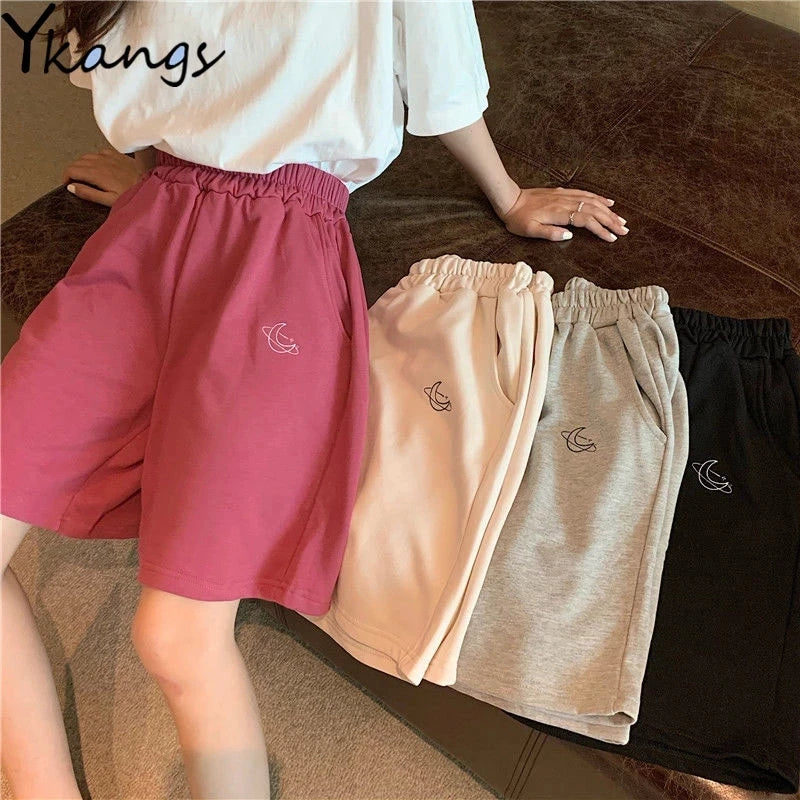 Pocket Casual Denim Shorts Summer Retro Blue Cargo Port Loose Big Pocket Thin Fashion Washed Five Point Casual High Waist Shorts