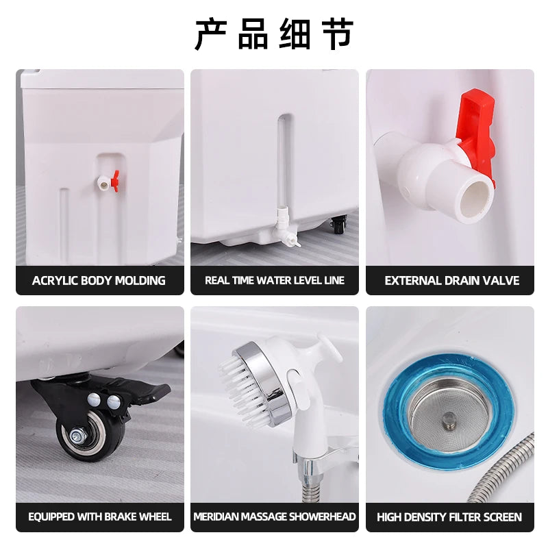 New Water Storage Separate Sink Set Shampoo Bed Multifunctional Fumigable Hydrotherapy Water Circulating Shampoo Bed