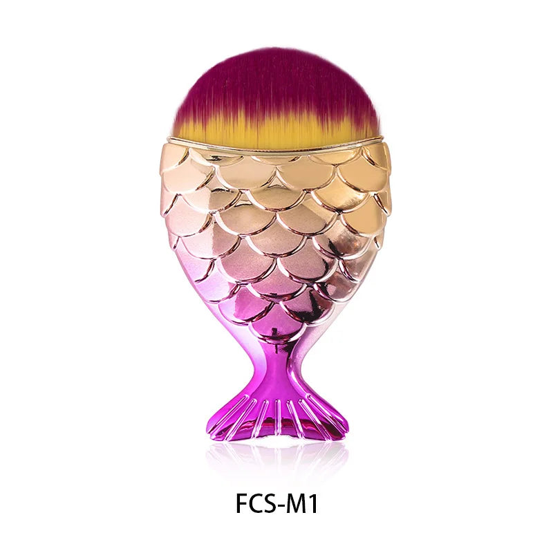 7 Types Fishtail Cosmetic Brush Soft Not Easy Fall Off Fishtail Shape Nail Brush Professional Cleaning Dust Powder For Nail Care