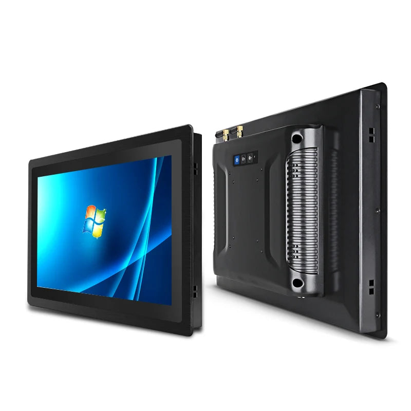Fanless Embedded Wall Mounted Open Frame Industrial All-in-One Computer Capacitive Touchscreen Panel PC IP65 J1900 Linux Stock