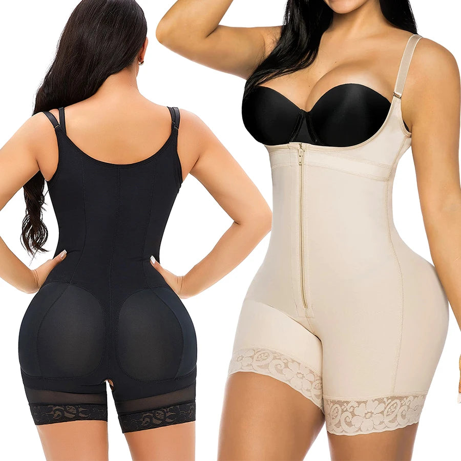 Private Label Stage 2 Post Op BBL Body Shaper Tummy Control Slimming Bodysuit Butt Lifter Breathable Colombian s 2 Pieces