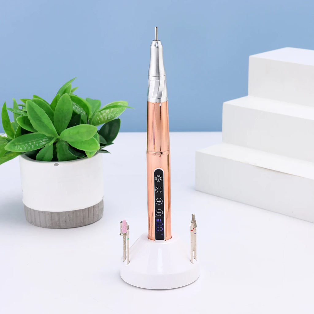 85W Plastic Rechargeable Portable Nail Drill Machine Efile Nail Polisher Brushless Nail Art Tool for Beauty Salon Use