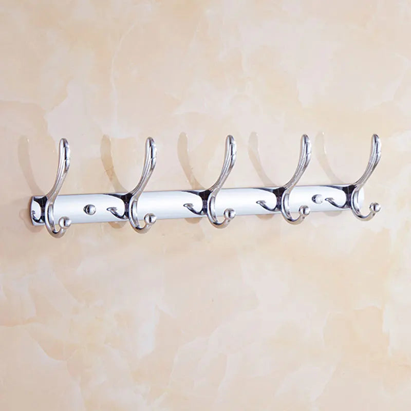 European Antique Blue and White Porcelain Chrome Finish Bathroom Hardware Set Silver&Crystal Towel Rack Bar Hook Basket Rack 5