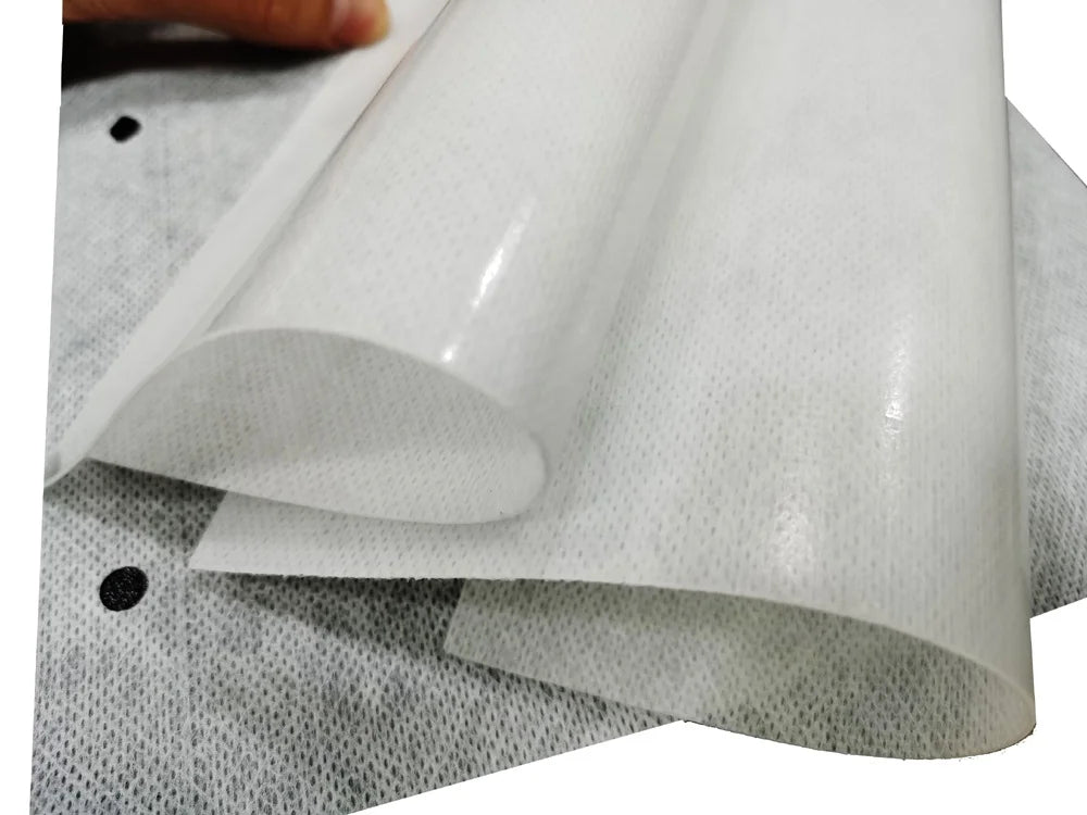 Double-faced Spunlace PVC Waterproof Eco-Friendly Elastic Stiffener Fabrics Reinforcement Luggage Mat Bag Lining Foiled Pattern