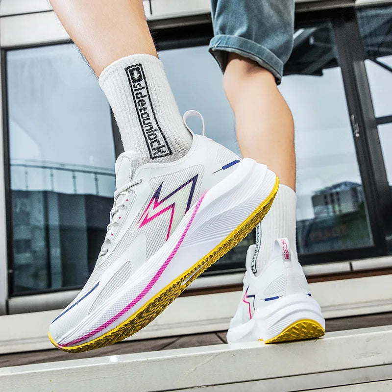 2025 NEW LEAO Wholesale Men's Casual Sport Shoes Breathable Sneakers with Carbon Plate Low Price Mesh Lining Running Shoes