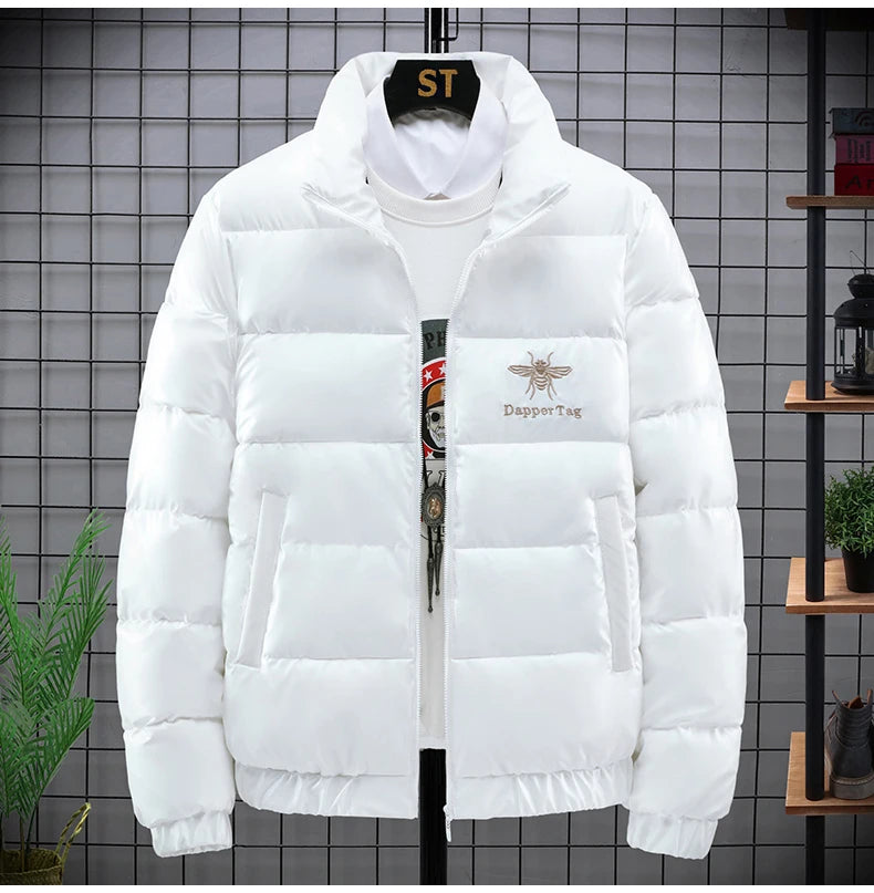 New Men's Cotton-padded Jacket Plus Velvet Baseball Collar Cotton-padded Jacket Men's Parka Oversized Men Winter Jacket